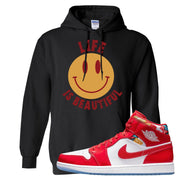 Barcelona Sweater Mid 1s Hoodie | Smile Life Is Beautiful, Black