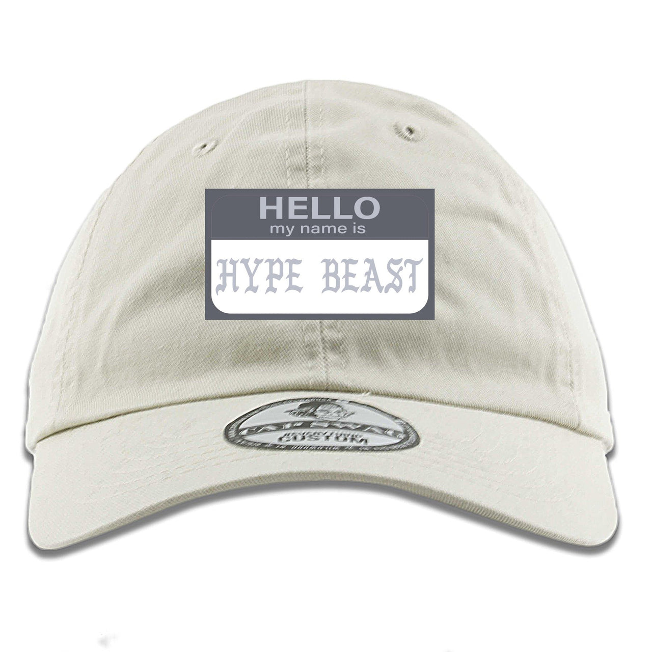 Analog 700s Dad Hat | Hello My Name Is Hype Beast Pablo, Ivory