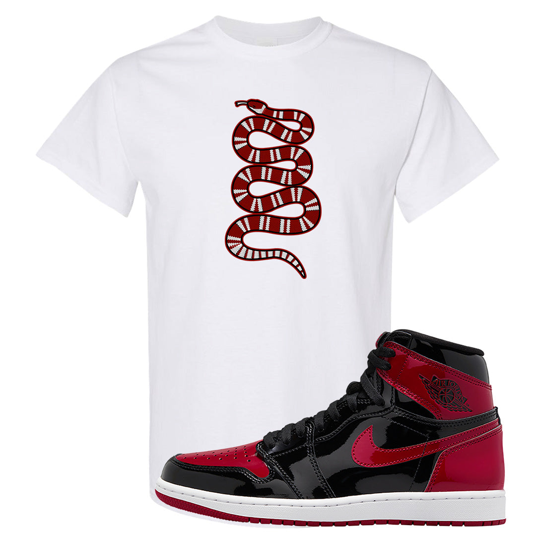 Patent Bred 1s T Shirt | Coiled Snake, White