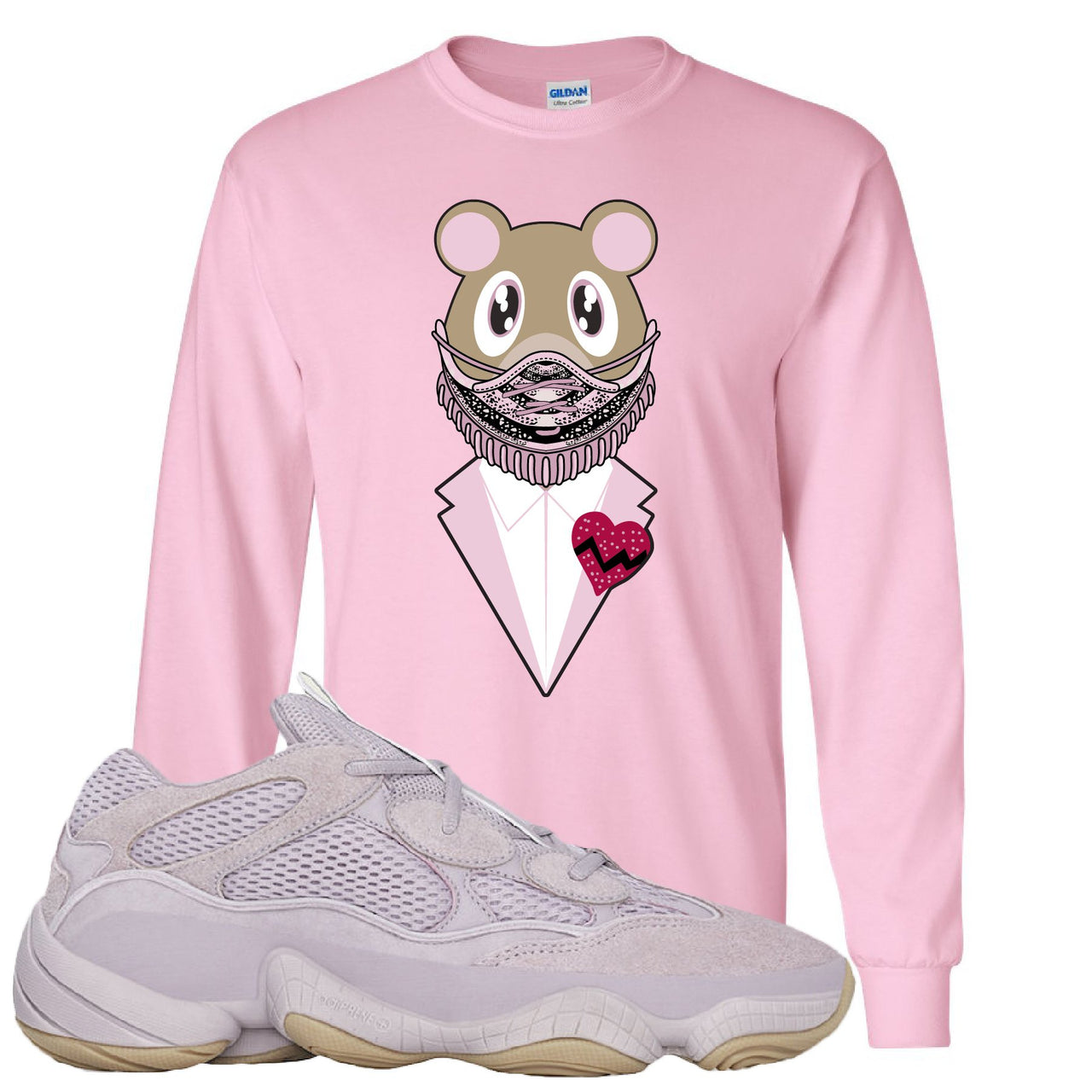 Yeezy 500 Soft Vision Yeezy Sneaker Mask Classic Pink Sneaker Hook Up Longsleeve T-Shirt