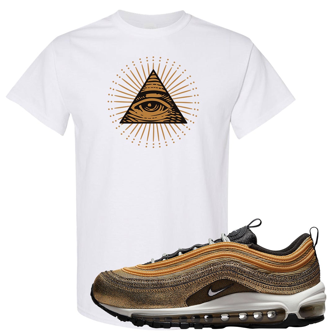 Golden Gals 97s T Shirt | All Seeing Eye, White