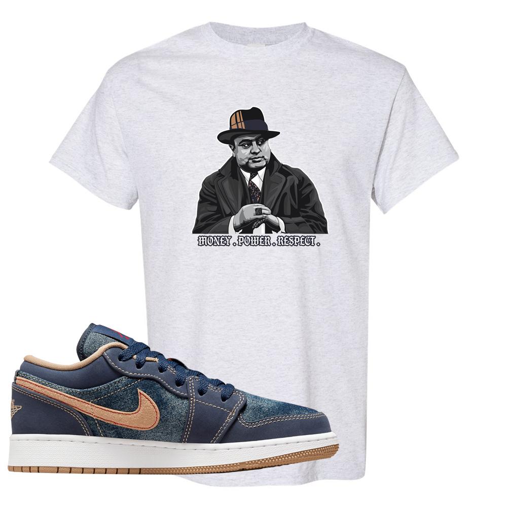 Denim Gum Bottom Low 1s T Shirt | Capone Illustration, Ash