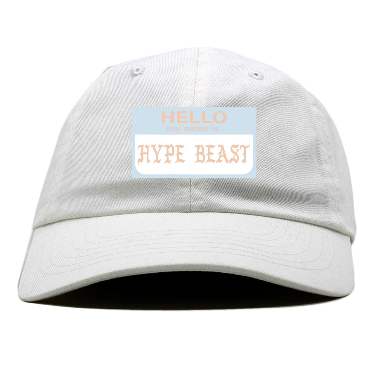 Hyperspace 350s Dad Hat | Hello My Name Is Hype Beast Pablo, White