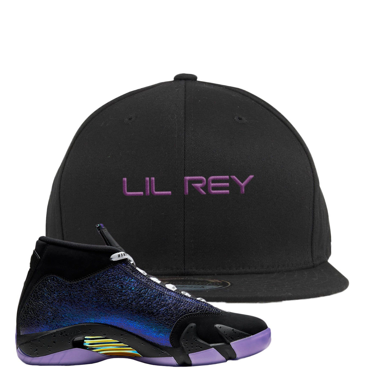 Doernbecher 14s Snapback Hat | Lil Rey, Black