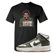 Cargo Khaki Rebel High Dunks T Shirt | Escobar Illustration, Black