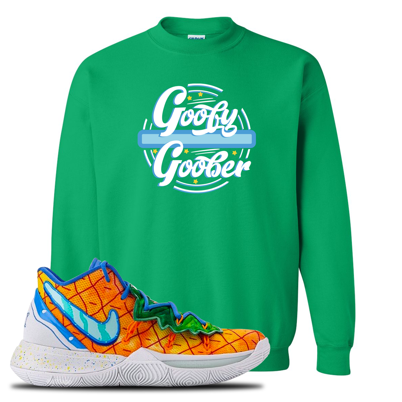 Kyrie 5 Pineapple House Goofy Goober Irish Green Sneaker Hook Up Crewneck Sweatshirt