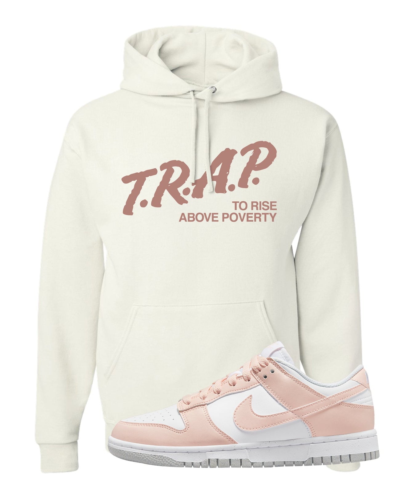 Next Nature Pale Citrus Low Dunks Hoodie | Trap To Rise Above Poverty, White