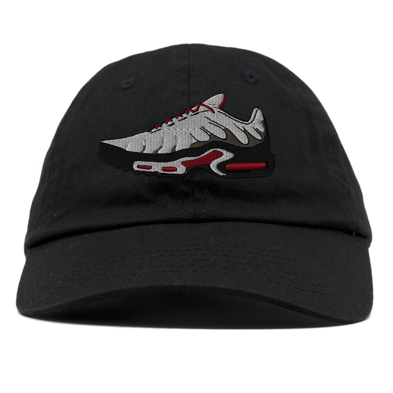 White University Red Pluses Dad Hat | Shoe, Black