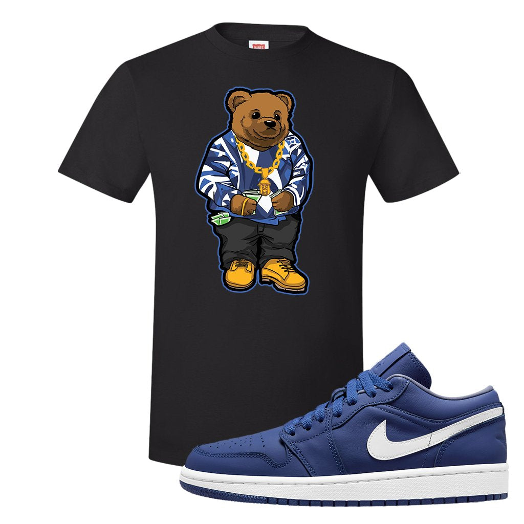 WMNS Dusty Blue Low 1s T Shirt | Sweater Bear, Black