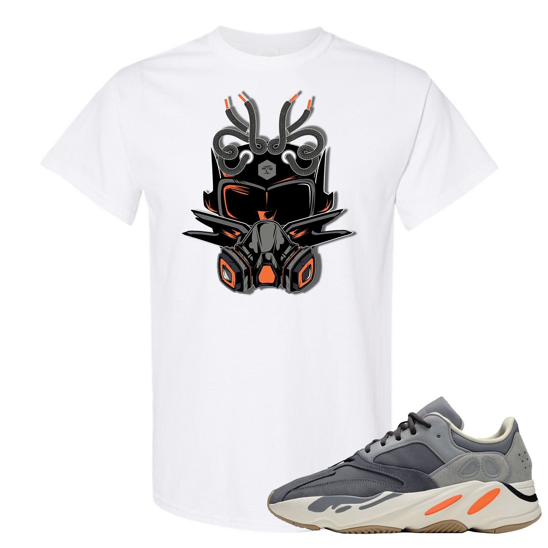 Yeezy Boost 700 Magnet Sneaker Mask White Sneaker Matching Tee Shirt