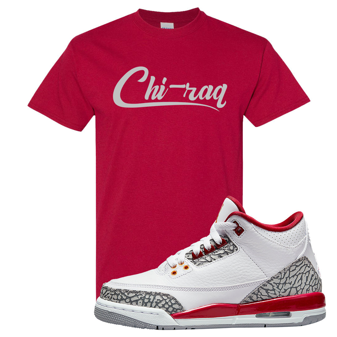 Cardinal Red 3s T Shirt | Chiraq, Cardinal