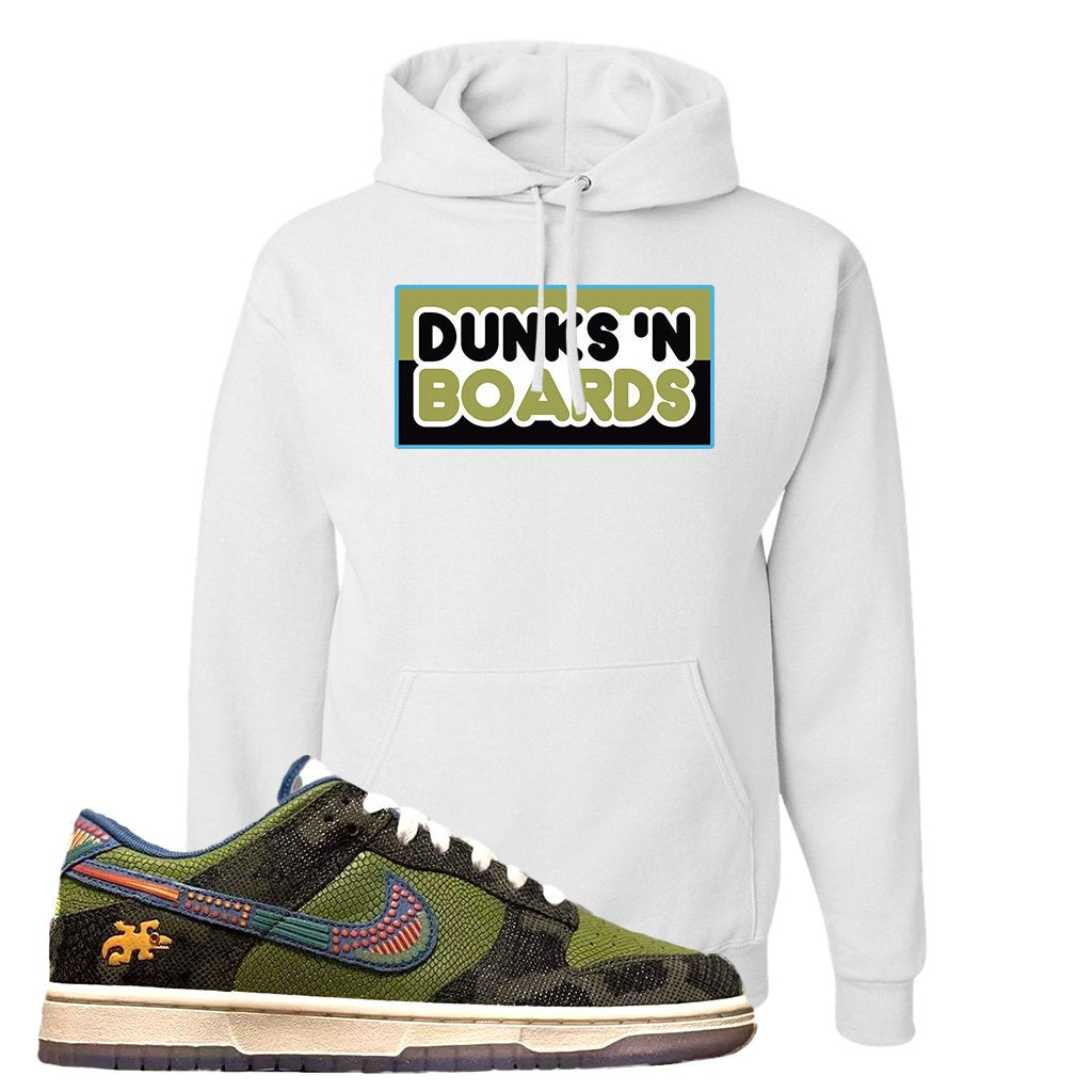 Siempre Familia Low Dunks Hoodie | Dunks N Boards, White