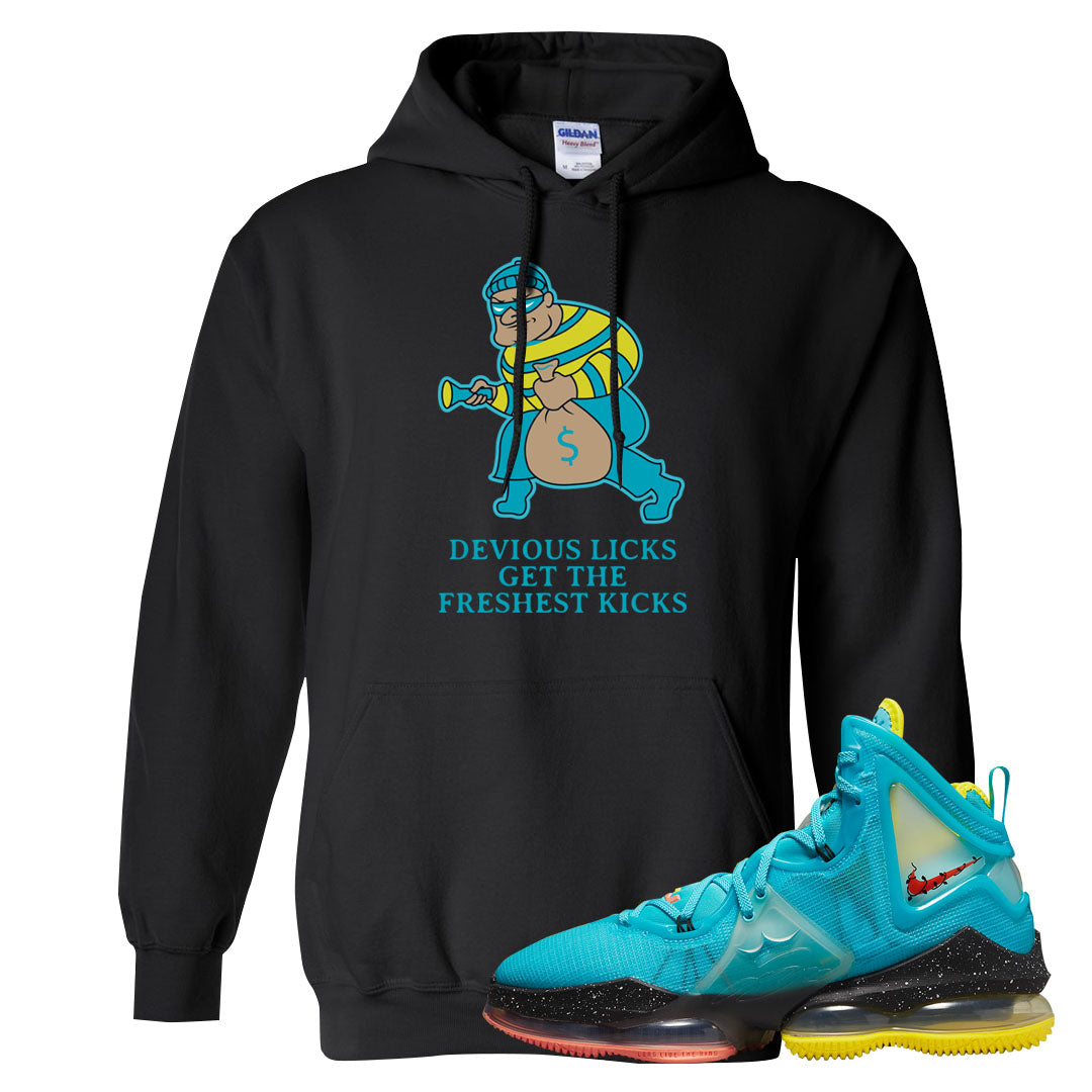 South Beach Christmas Bron 19s Hoodie | Devious Licks, Black