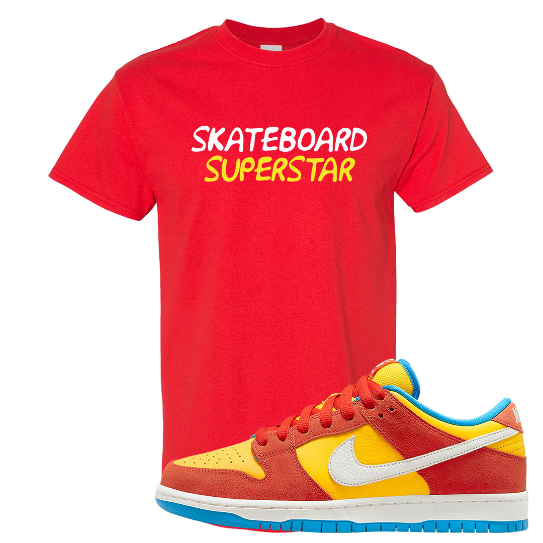 Habanero Red Gold Blue Low Dunks T Shirt | Skateboard Superstar, Red