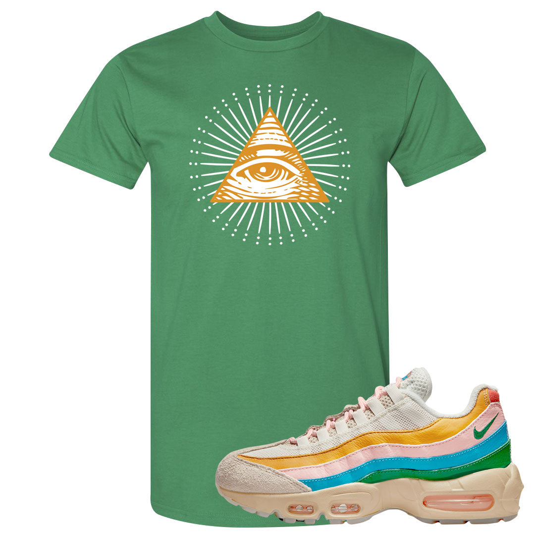 Rise Unity Sail 95s T Shirt | All Seeing Eye, Kelly Green