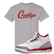 Cardinal Red 3s T Shirt | Crooklyn, Gravel