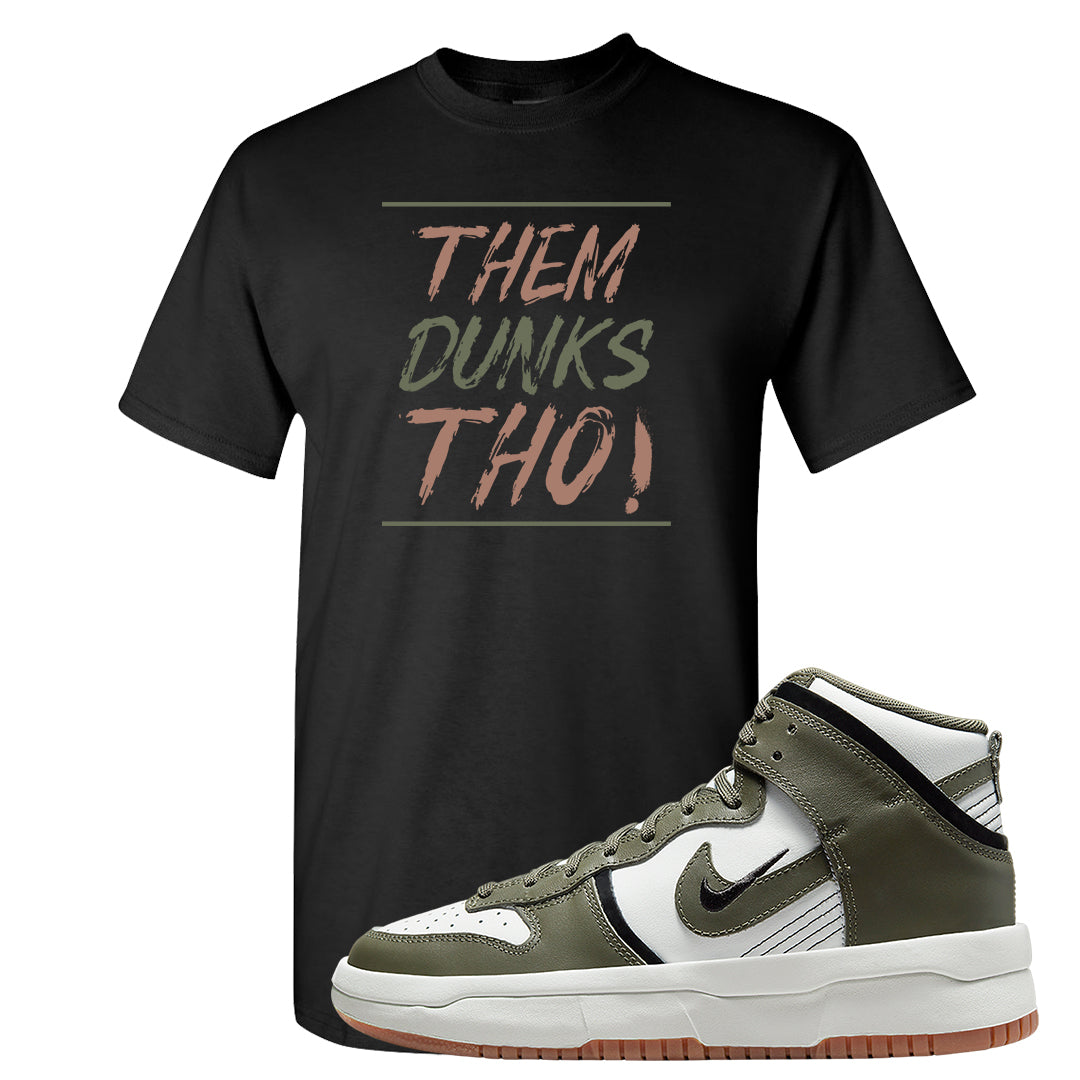 Cargo Khaki Rebel High Dunks T Shirt | Them Dunks Tho, Black