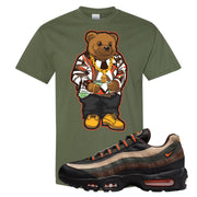 Dark Army Orange Blaze 95s T Shirt | Sweater Bear, Military Green