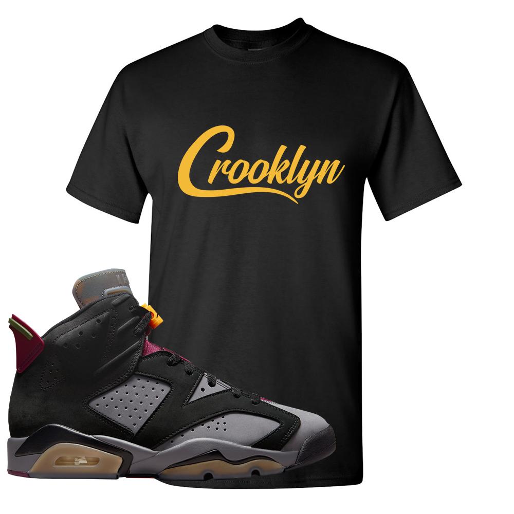 Bordeaux 6s T Shirt | Crooklyn, Black