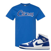 Air Jordan 1 Mid Kentucky Blue T Shirt | Chiraq, Royal