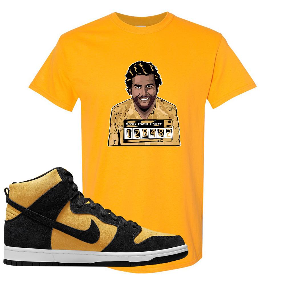 Reverse Goldenrod High Dunks T Shirt | Escobar Illustration, Gold