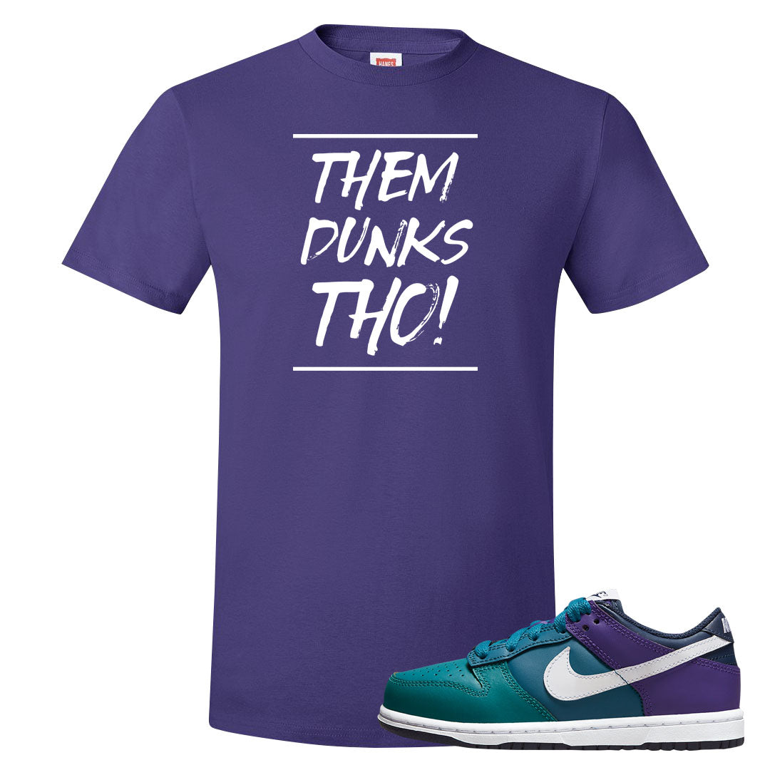 Teal Purple Low Dunks T Shirt | Them Dunks Tho, Purple