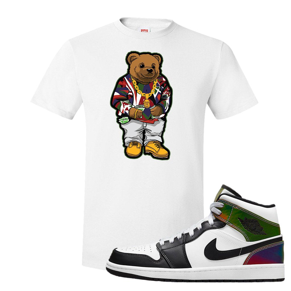 Color Change Mid 1s T Shirt | Sweater Bear, White