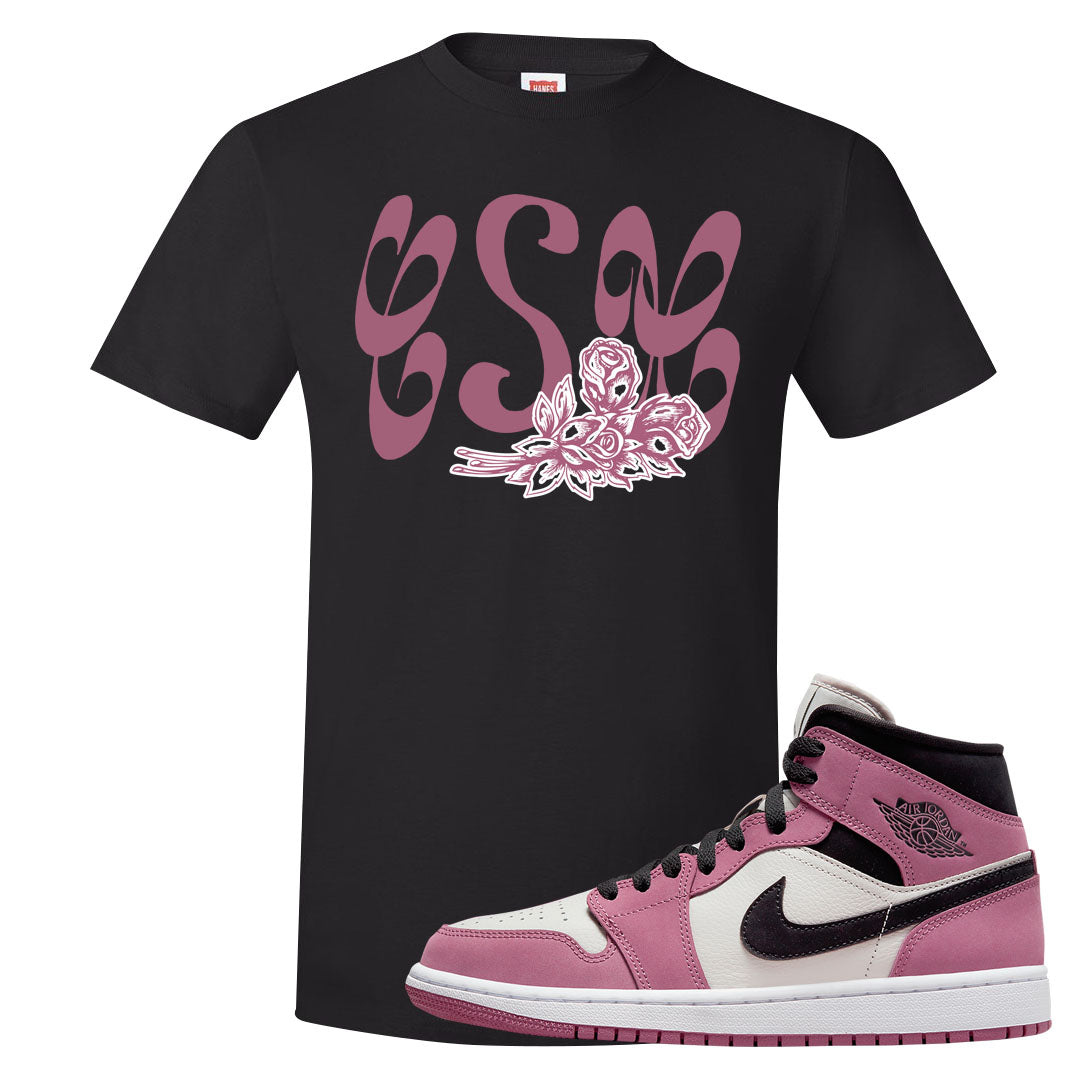Berry Black White Mid 1s T Shirt | Certified Sneakerhead, Black