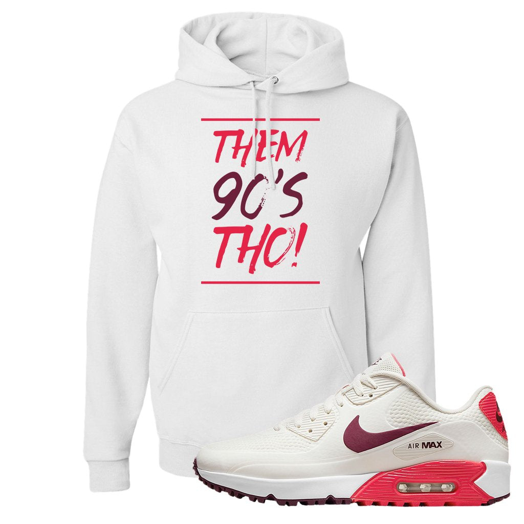 Fusion Red Dark Beetroot Golf 90s Hoodie | Them 90's Tho, White