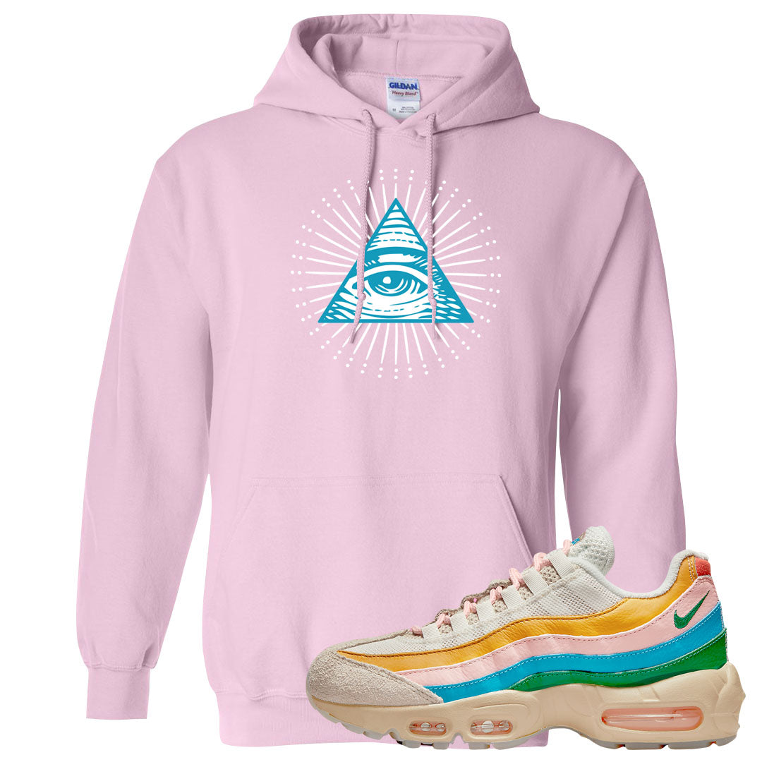 Rise Unity Sail 95s Hoodie | All Seeing Eye, Light Pink