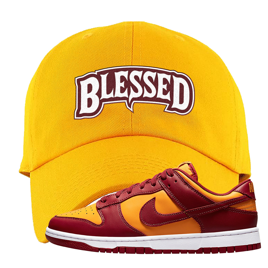 Midas Gold Low Dunks Dad Hat | Blessed Arch, Gold