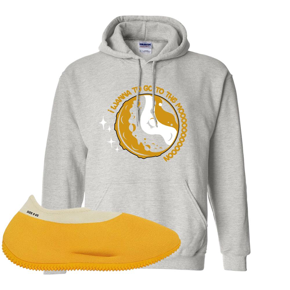 Sulfur Knit Runners Hoodie | I Wanna Go To The Moon, Ash