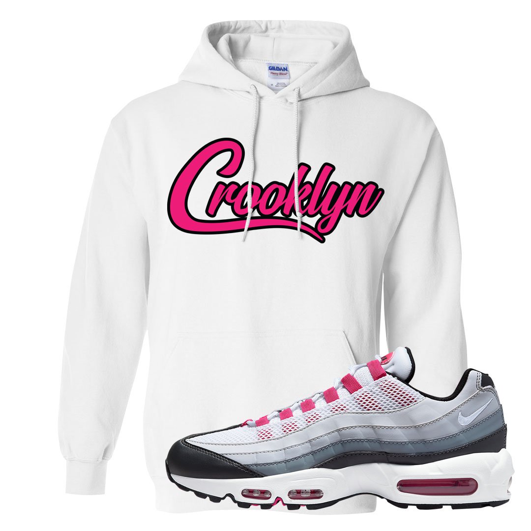 Next Nature Pink 95s Hoodie | Crooklyn, White