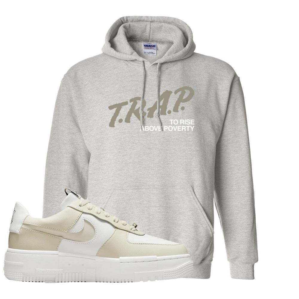 Pixel Cream White Force 1s Hoodie | Trap To Rise Above Poverty, Ash