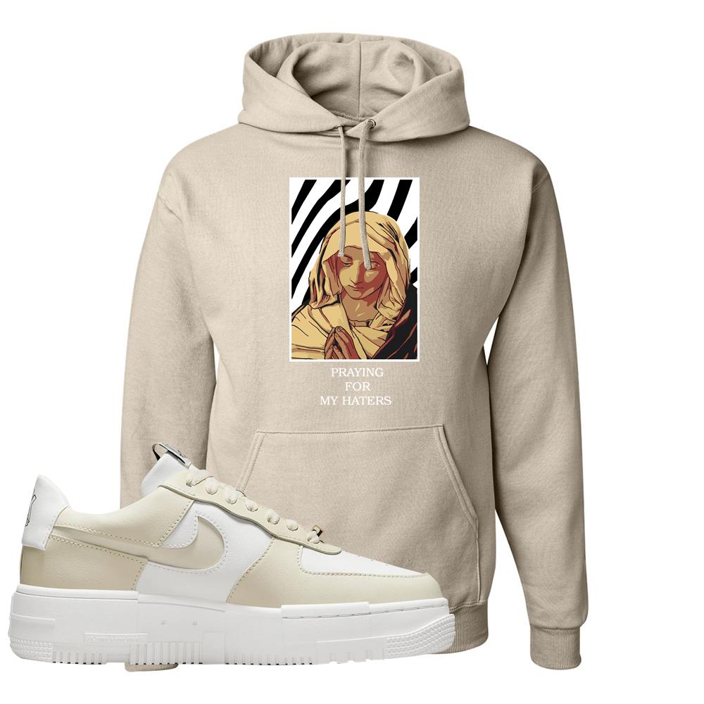 Pixel Cream White Force 1s Hoodie | God Told Me, Sand