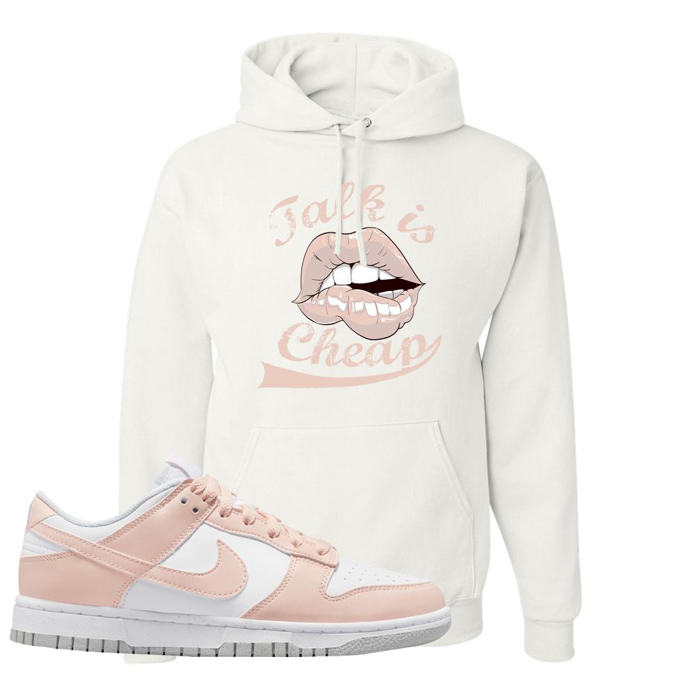 Move To Zero Pink Low Dunks Hoodie | Talk Is Cheap, White