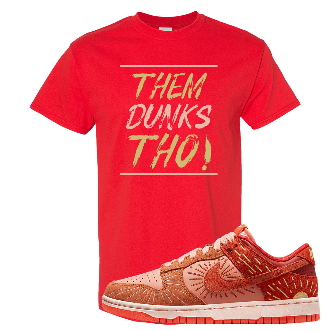 Solstice Low Dunks T Shirt | Them Dunks Tho, Red