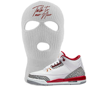 Cardinal Red 3s Ski Mask | Talk To Me Nice, White