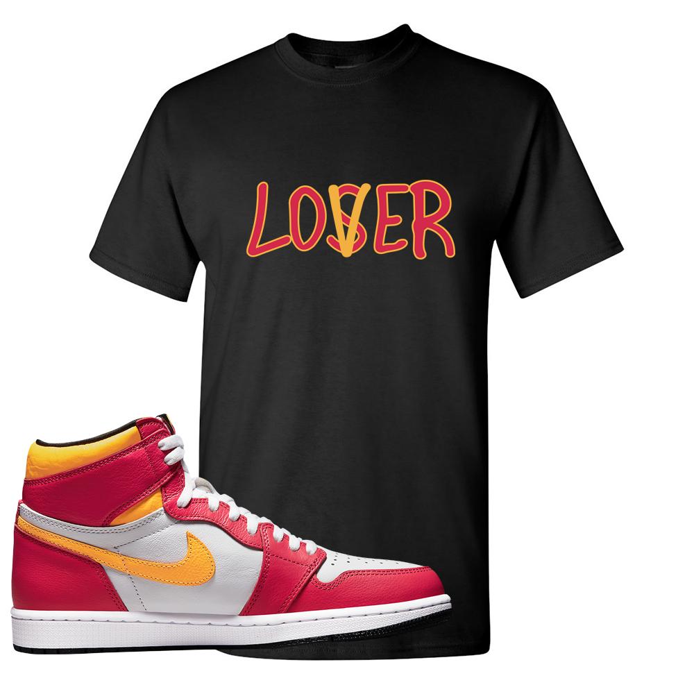 Air Jordan 1 Light Fusion Red T Shirt | Lover, Black