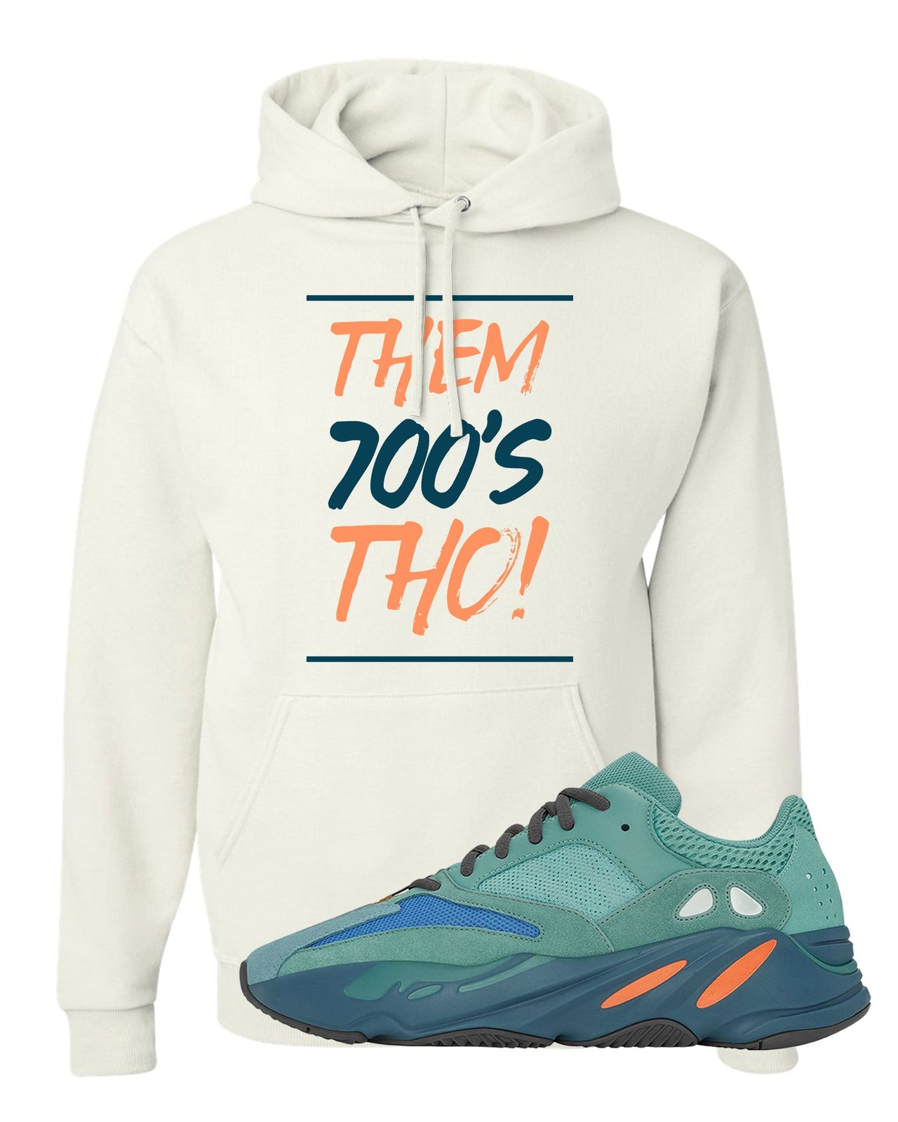 Faded Azure 700s Hoodie | Them 700's Tho, White
