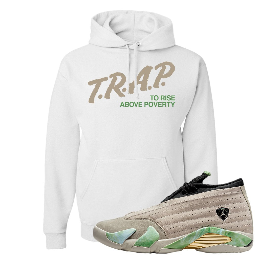 Fortune Low 14s Hoodie | Trap To Rise Above Poverty, White
