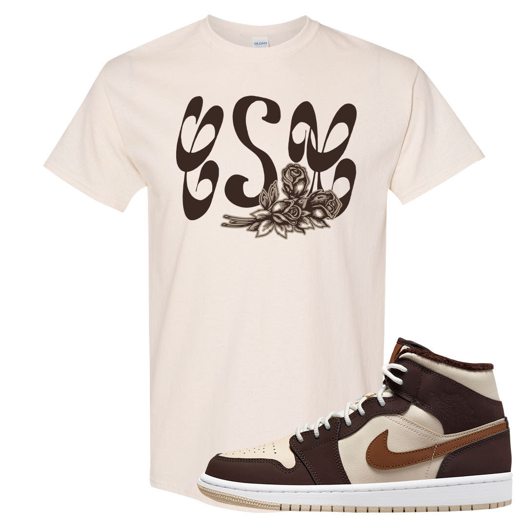 Brown Fleece Mid 1s T Shirt | Certified Sneakerhead, Natural