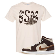 Brown Fleece Mid 1s T Shirt | Certified Sneakerhead, Natural