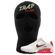Fusion Red Dark Beetroot Golf 90s Ski Mask | Trap To Rise Above Poverty, Black