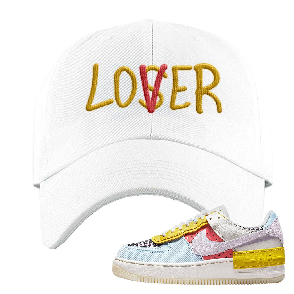 Air Force 1 Shadow Multi-Color Dad Hat | Lover, White