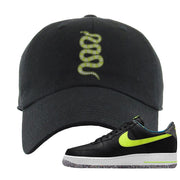 Air Force 1 Low Volt Grind Dad Hat | Coiled Snake, Black