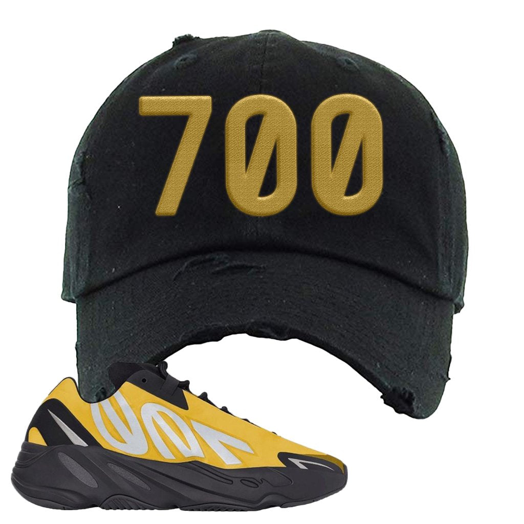 MNVN Honey Flux 700s Distressed Dad Hat | 700, Black
