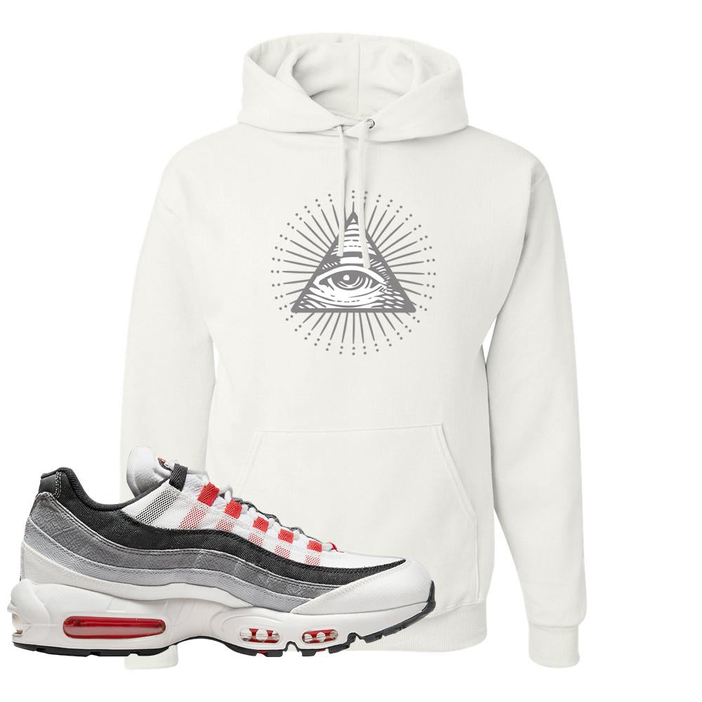 Comet 95s Hoodie | All Seeing Eye, White