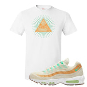 Happy Pineapple 95s T Shirt | All Seeing Eye, White