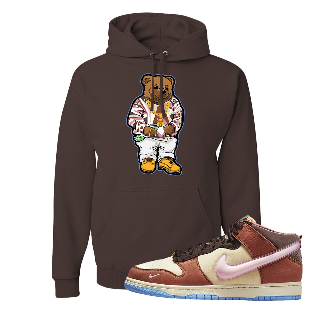 Chocolate Milk Mid Dunks Hoodie | Sweater Bear, Dark Chocolate